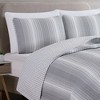 Great Bay Home Stripe Reversible Quilt Set With Shams - image 2 of 4