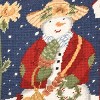 C&F Home Sunflower Snowman Needlepoint Pillow, 14" x 14" - 3 of 3