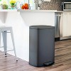LunaLulinlk 13.2 Gallon and 3.2 Gallon Trash Can Combo, Rectangular Shape Step Can Combo - Matte Gray - 2 of 4