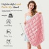 Weighted Lap Blanket, 7lbs Pink 29x24 for Sleep, Travel, Office Nap - 2 of 4