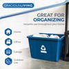 Gracious Living Medium Curbside Blue Box Plastic 17 Gallon Home Recycling Bin - 4 of 4
