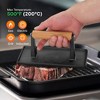 NutriChef Cast Iron Grill Press , Black - 4 of 4