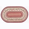 Earth Rugs 27"x45" Cranberries Oval Patch Tread– Country Kitchen Braided Rug Accent - 2 of 3