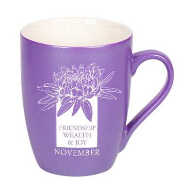 Elanze Designs Friendship Wealth And Joy Passion Purple 10 ounce New Bone China Coffee Cup Mug