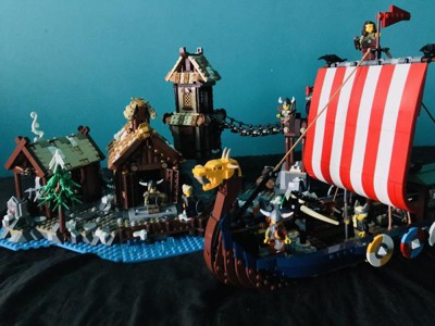 Viking ship and Village : r/lego