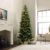 LuxenHome 7Ft Pre-Lit Green Slim Artificial Christmas Tree with 8 Light Functions - 3 of 4