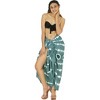 LA LEELA Women's Sarong Swimwear Wrap Cover up Wraps Bikni Beachwear Swimsuit Vacation Wear Bathing Suit Pareo Skirts One Size Gray, Tie Dye Design - image 3 of 4