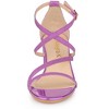 Allegra K Women's Breezy Glitter Opened Toe Crisscross Strap Chunky Sandals - 2 of 4