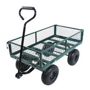Kumasinova Garden Wagon Cart with 550 lbs Capacity,Removable Sides,Tools Cart with 10" Pneumatic Tires for Yard,Farm,Lawn,Outdoor Transport - 1 of 4