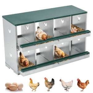 Chicken egg laying box, metal chicken egg laying box, egg laying box with large ventilation holes for easy egg collection - 1 of 4
