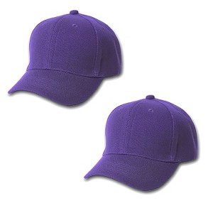Mechaly Comfortable Solid Adjustable Unisex Baseball Cap Hat - 2 Pack - 1 of 1