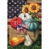 Patriotic Pumpkins Autumn House Flag Sunflowers USA 28" x 40" Briarwood Lane - 3 of 4