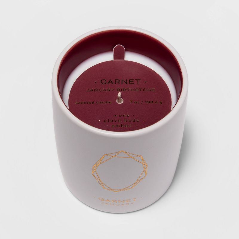 7oz Birthstone Ceramic Jar Amethyst Candle - Project 62™, 1 of 10