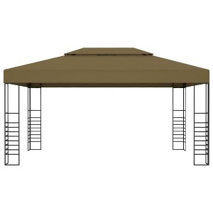 vidaXL Gazebo Patio Pavilion Outdoor Canopy Tent Shelter Powder-Coated Steel - Taupe 118.1" x 157.5" - 1 of 4