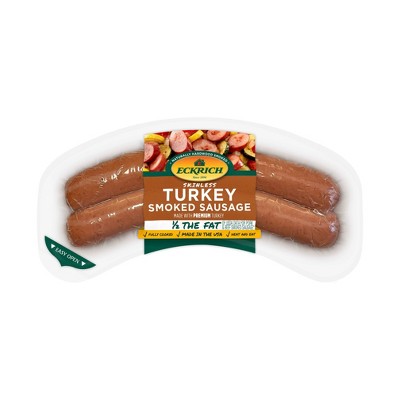 Eckrich Turkey Skinless Smoked Sausage - 12oz : Target