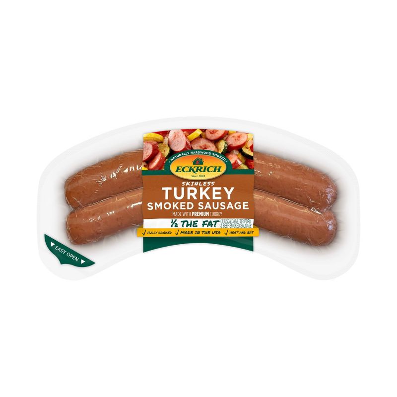 Eckrich Turkey Skinless Smoked Sausage - 12oz, 1 of 6