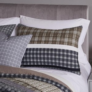 Barefoot Bungalow Gold Rush Reversible & Light-Weight Bedspread Pillow Sham, King 20x36-inch, Gray - 1 of 3