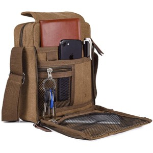 Narwey Mini Crossbody Bag Shoulder Bag for Men, Small Messenger