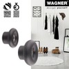 WAGNER – design yourself Multifunctional Wall Hook Set, Black Rubber & Steel, 4pc — Supports up to 35 lbs - 3 of 4