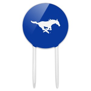 Southern Methodist University Primary Logo Acrylic Cake Topper Party Decoration for Wedding Anniversary Birthday Graduation - 1 of 4