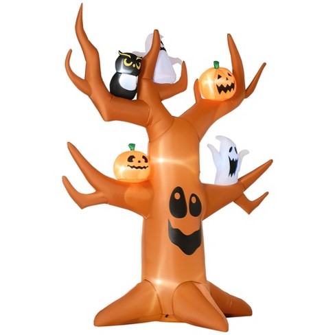 Outsunny 9ft Halloween Inflatables Outdoor Decoration, Haunted Tree ...