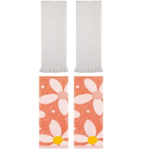 REGALWOVEN 4 Pcs Bathroom Pure Cotton Soft Absorbent Hand Towels 13 x 29 Inch - 1 of 4