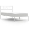 vidaXL Metal Bed Frame with Headboard White 39.4 in.x74.8 in. Twin - 2 of 4
