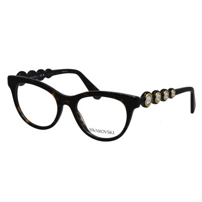 Swarovski SK 2025 1002 Womens Round Eyeglasses Dark Havana 52mm