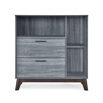 Rattler Mid-Century Modern 2 Drawer Cabinet - Christopher Knight Home