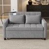 Merax Comfortable Chenille Loveseat Sofa with Pull-Out Sofa Bed - 3 of 4