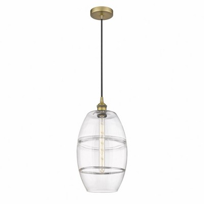 Vaz - 1 Light Cord Hung Mini Pendant In Industrial Style-18.5 Inches Tall and 10 Inches Wide