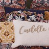 Madera Velvet Navy Crewel Decorative Pillow - Levtex Home - 2 of 3