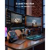 Dual Monitor Stand for 13 to 35 inch Monitors, Adjustable Height with USB, VESA Bracket, Clamp/Grommet Base, Supports up to 26.4lbs per Arm. - 3 of 4