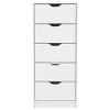 NicBex 5-Drawer Narrow Chest of Drawers, Tall Dresser, Slim Storage Cabinet for Bedroom, Closet & Small Spaces - 4 of 4