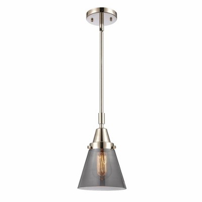 Cone - 1 Light Stem Hung Mini Pendant In Industrial Style-9.13 Inches Tall and 6 Inches Wide