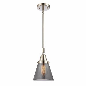 Cone - 1 Light Stem Hung Mini Pendant In Industrial Style-9.13 Inches Tall and 6 Inches Wide - 1 of 1