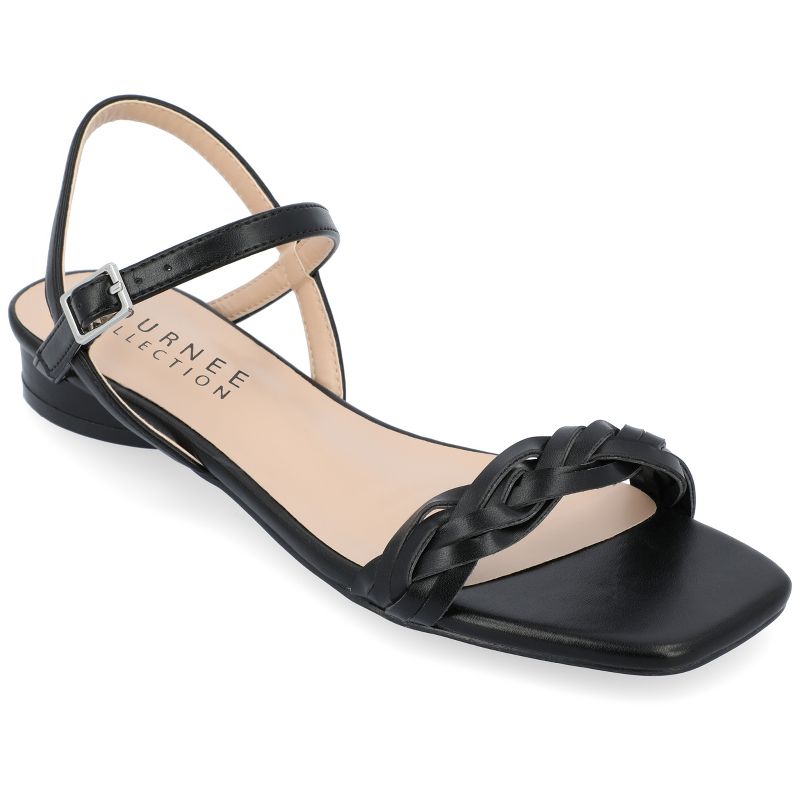 Journee Collection Womens Verity Ankle Strap Low Block Heel Sandals, 1 of 11