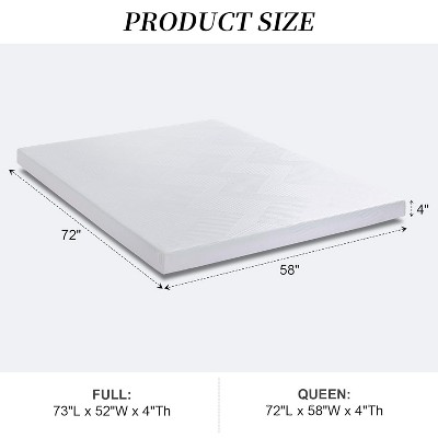 Dyonery 4 Inch Cool Gel Memory Foam Sofa Bed Mattress Replacement- CertiPUR-US Certified Topper with Washable Cover for Sleeper Sofas - Thumbnail 3