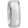 Pompeii3 8mm Double Milgrain Wedding Band 14K White Gold - 2 of 4