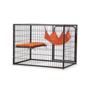 AZL1 Life Concept Pet Crates and Houses 4-Tier Small Animal Cage with Lockable Wheels and Removable Tray for Pet, Black, 32.7"*23.6"*63" - 1 of 4