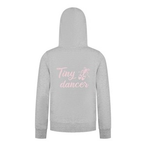 Everyday Kids Ballerina Tiny Dancer Girls Zip Up Hoodie – Pink Ballet Slippers Sweatshirt - 1 of 4