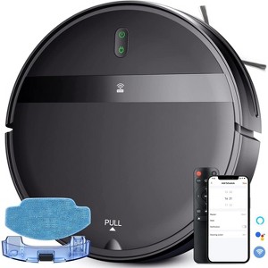MAMNV G20 Robot Vacuum and Mop Combo, App/Alexa, 2000 PA Robotic Vacuum with WiFi/Bluetooth, Self-Charging Ideal for Pet Hair, Black - 1 of 4