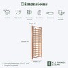 All Things Cedar 84" x 33" Outdoor Single Trellis Handcrafted for Climbing Plants with Snug-Fitting Parts and Sanded Finish for Patio Privacy Screens - 3 of 4