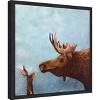 Amanti Art Moose and Rabbit by Lucia Stewart Canvas Wall Art Print Framed 16 x 16-in. - 3 of 4