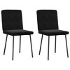 vidaXL Dining Chair Set of 2 Black Velvet (100% polyester), plywood, metal - 2 of 4