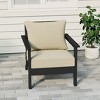 WestinTrends Avalon Black Outdoor Modern HDPE Patio Club Chair with Deep Seat Cushions - 2 of 4