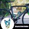 Unique Bargains Lightweight Bike Water Bottle Cage Holder Blue Gold Tone 1 Set - 3 of 4