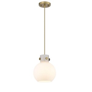 Innovations Lighting Newton Sphere 1 - Light Pendant in  Brushed Brass - 1 of 1