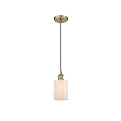 Hadley - 1 Light Cord Hung Mini Pendant In Art Deco Style-9.75 Inches Tall and 4.5 Inches Wide