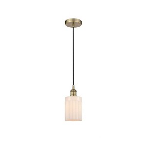 Hadley - 1 Light Cord Hung Mini Pendant In Art Deco Style-9.75 Inches Tall and 4.5 Inches Wide - 1 of 1